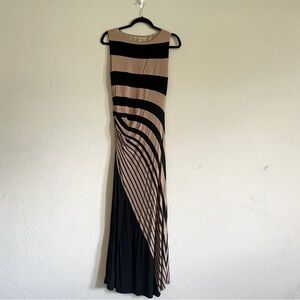 Soft Surroundings womans asymmetrical striped maxi dress petite Small stretchy
